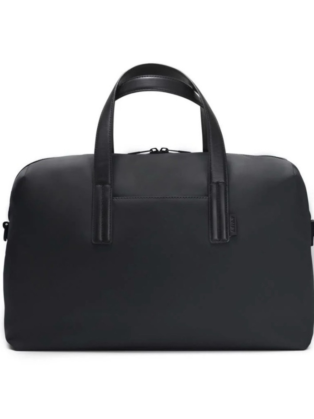 Away Black Travel Duffel with Minimal Leather Handles
